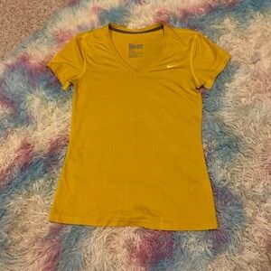 Nike Yellow Dri-FIT Short Sleeve Tee